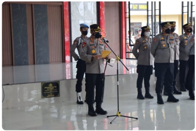 Kapolresta Deli Serdang Pimpin Apel Gelar Pasukan Operasi Keselamatan Toba 2022