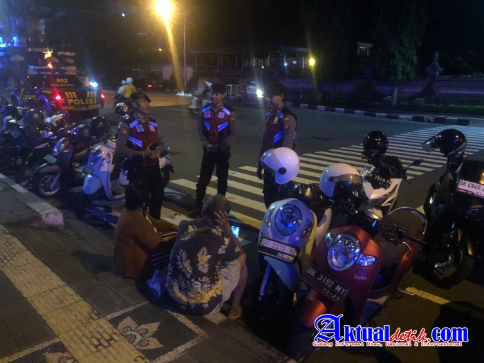 Harkamtibmas Malam Hari Sat Samapta Polres Klungkung Laksanakan Patroli Sasar Sejumlah Titik Strateg