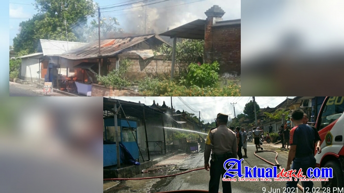 Kios di Jalan Gunung Agung Utara Kuburan Beng Gianyar Hangus dilalap Si Jago Merah