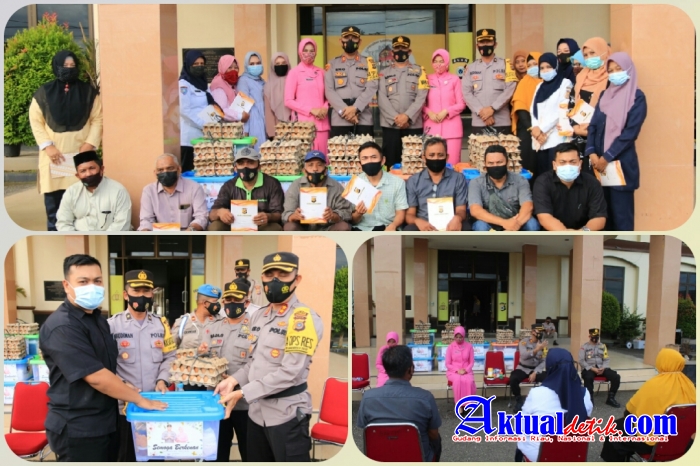 Serahkan Bingkisan, Kapolres Lhokseumawe Apresiasi Kinerja Honorer