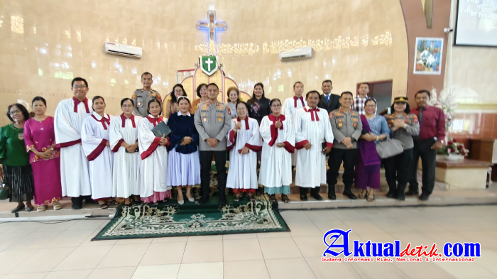 Minggu Kasih, Kapolres Binjai Hadir Berikan Rasa Aman bagi Jemaat HKBP