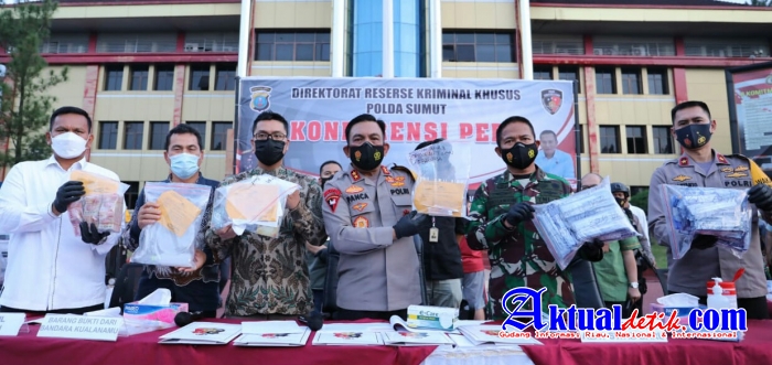 Kapolda Sumut Pimpin Langsung Paparan Penangkapan Ke 5 Pegawai Kimia Farma