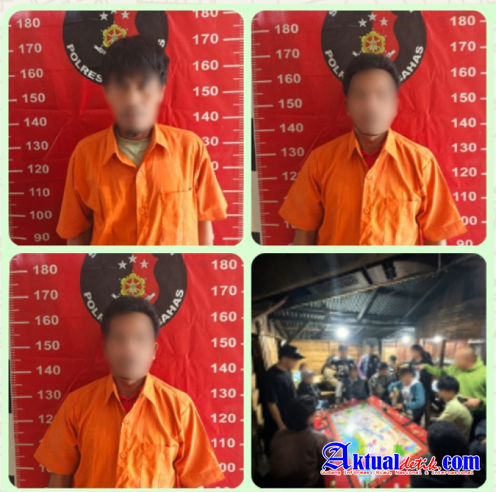 Polres Humbahas Ringkus Tiga Orang Pelaku Diduga Penyedia tempat sekaligus pemilik warung.