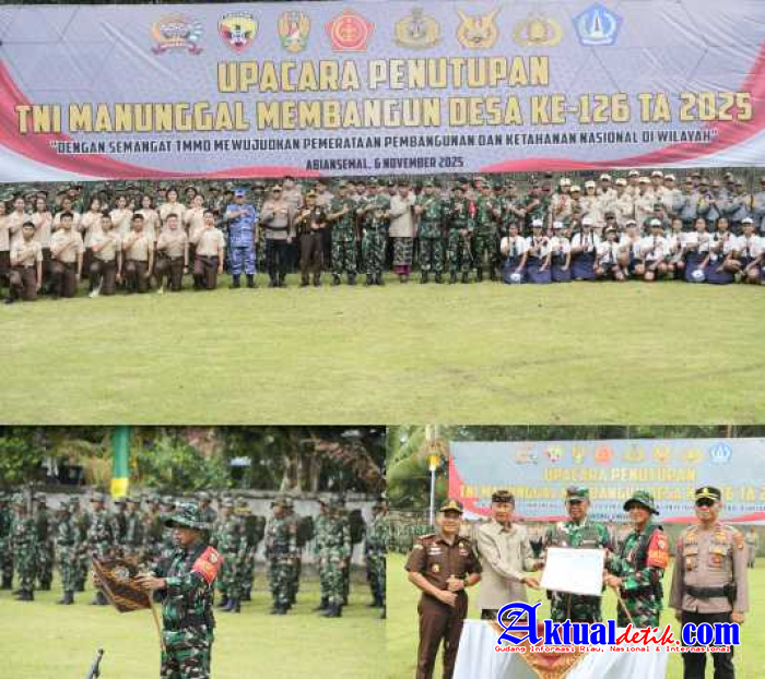 TMMD Ke-126 TA 2025 Kodim 1611/Badung Selesai, Danrem 163/WSA Resmi Tutup Kegiatan