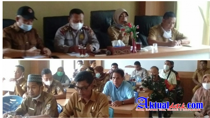 Camat Bunut Gelar Rakor Penanggulangan Penyebaran Covid-19