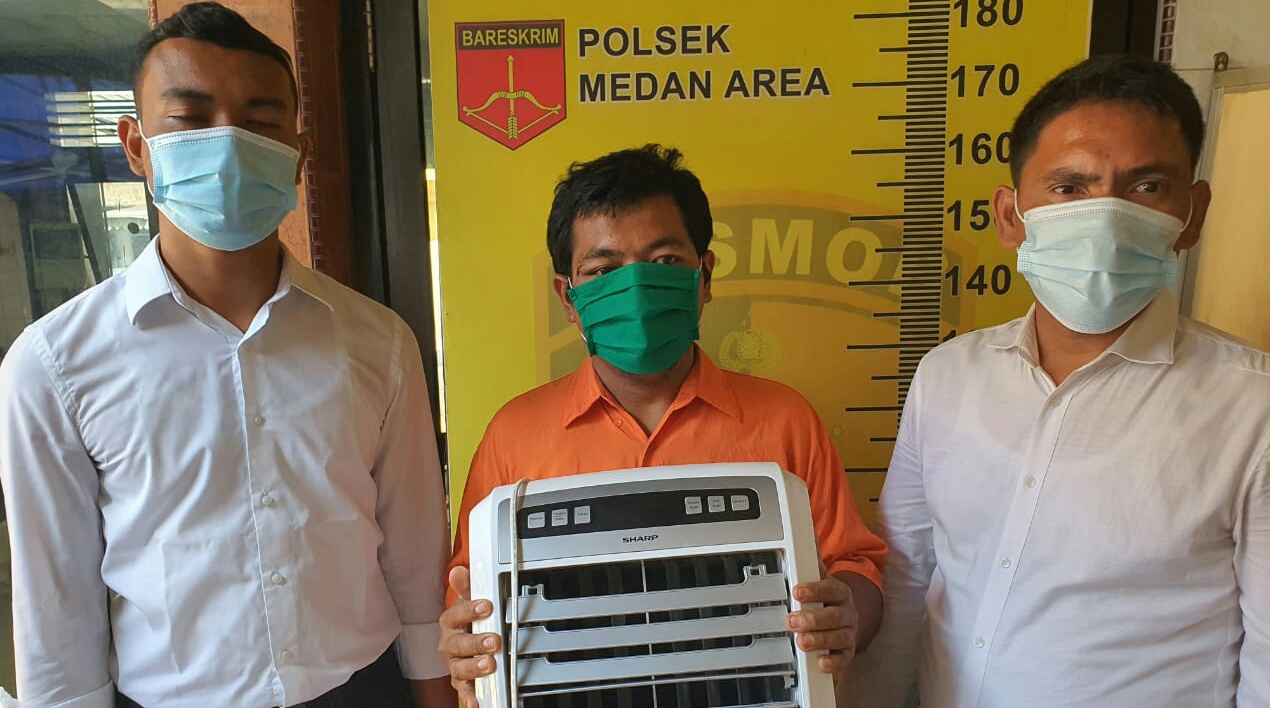 Tekab Polsek Medan Area Diringkus Pelaku Pencurian AC Masjid