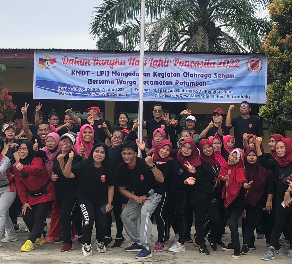 Peringati Hari Lahir Pancasila KMDT DPW Sumut bekerjasama dengan LPIJ Mengadakan Senam Pagi