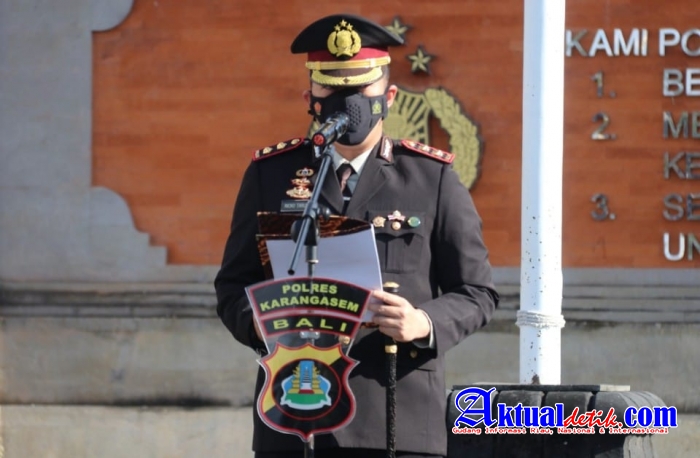 "Bangkit Bergerak Bersama Pancasila" Kapolres Karangasem Pimpin Upacara Hari Kesaktian Pancasila