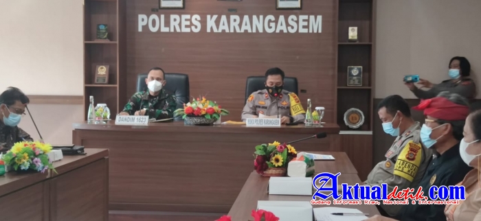 Polres Karangasem Laksanakan Rakor Eksternal OPS Ketupat Agung 2021 Idul Fitri 1442 H