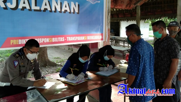 Kapolres Tebing Tinggi Melaksanakan Rapid Test Antigen Gratis di Pos Penyekatan