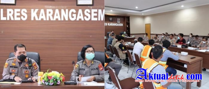 Kapolres Karangasem Pimpin Anev Progres Pembangunan Apartemen Polres Karangasem