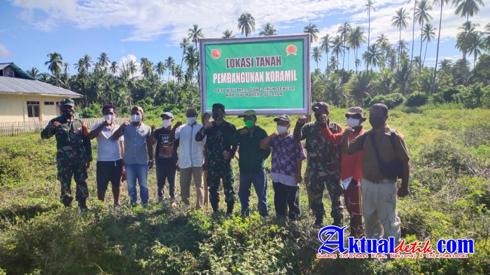 Dandim 1509/Labuha Tinjau Lokasi Lahan Koramil Baru di Kecamatan Gane Timur Tengah