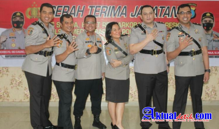 Kapolrestabes Medan Memimpin Sertijab Di Aula Polrestabes Medan