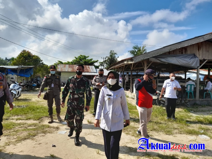 Camat Bunut Monitoring Pelaksanaan Pilkades Serentak Di Kecamatan Bunut