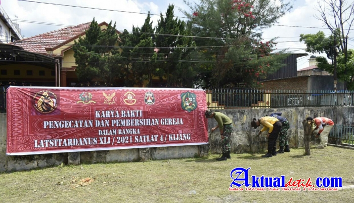 Mantapkan Sinergitas, Taruna Latsitardanus 41 dan Masyarakat Renovasi Gereja, Masjid dan Rumah