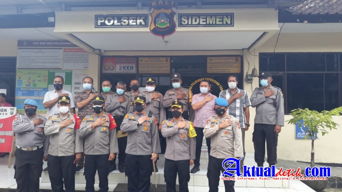 Kunker Kapolres Karangasem Bersama Pejabat Utama di Wilayah Hukum Polsek Sidemen