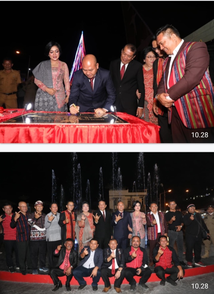 Wajah Baru Kota Tarutung, Bupati Tapanuli Utara Resmikan Taman Kota
