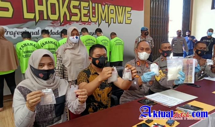 Polres Lhokseumawe Berhasil Mengungkap Pengedaran Shabu seberat 500 gram