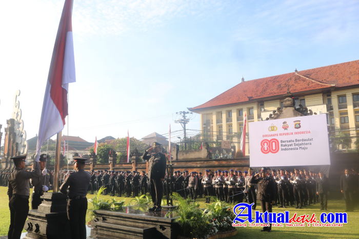 Peringati HUT Ke-80 Kemerdekaan RI, Polda Bali Gelar Upacara Bendera