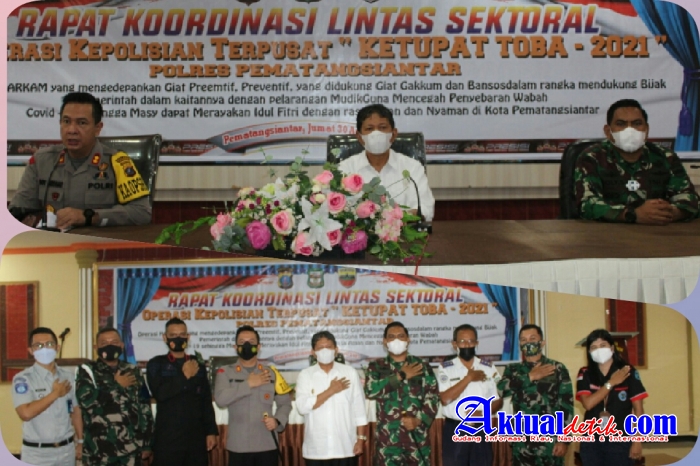 Polres Pematang Siantar Gelar Rakor Lintas Sektoral Dalam Rangka Persiapan Pengamanan Idul Fitri