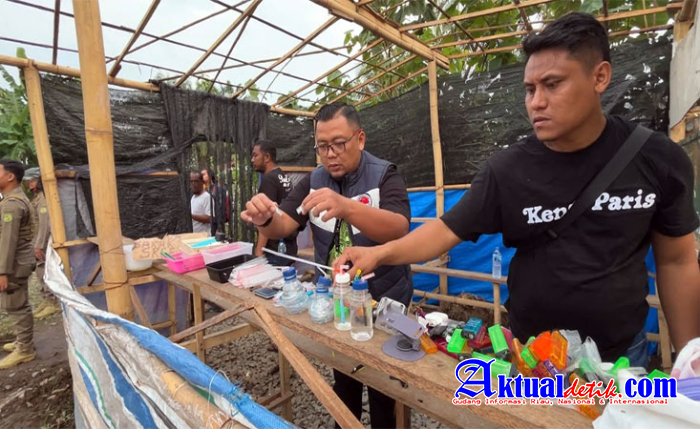 Polrestabes Medan Gerebek Sarang Narkoba Desa Serbajadi, 6 Barak Narkoba di robohkan
