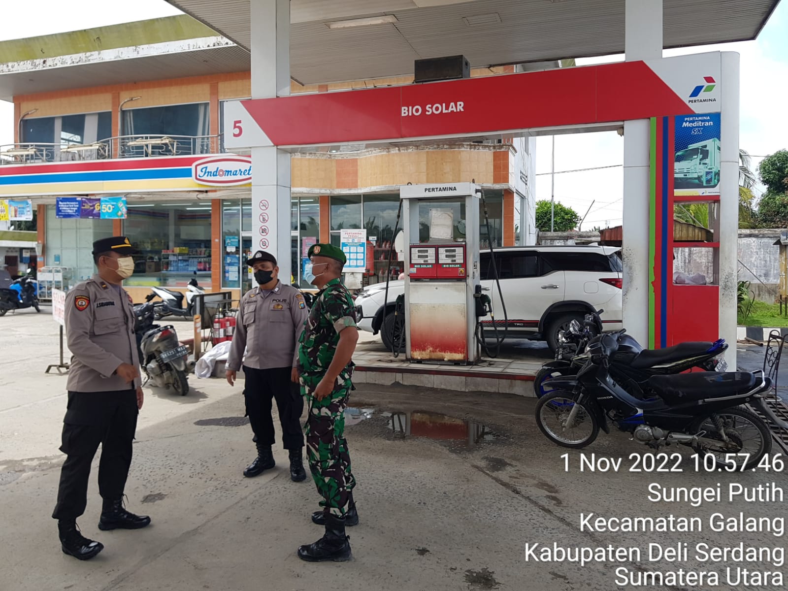 Polsek Galang Patroli Monitoring Ketersediaan BBM Di SPBU