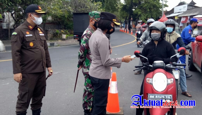 Kegiatan Penyekatan di Kab.Karangasem dilaksanakan Serentak untuk mengurangi Mobilitas Masyarakat