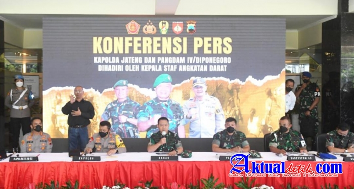 Pangdam IV/Diponegoro Dampingi Kasad Konferensi Pers Penembakan Istri Anggota TNI