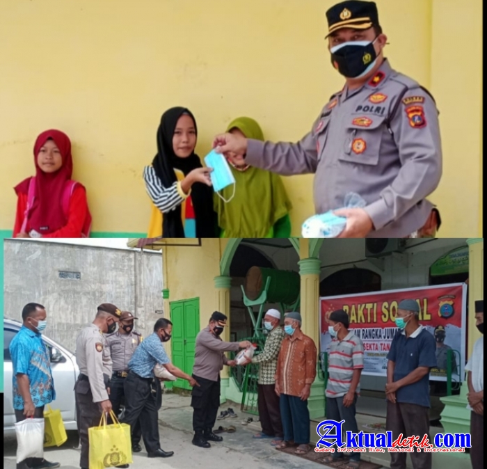Kapolsek Tanah Jawa Kompol Selamat Manalu Gelar Bakti Sosial