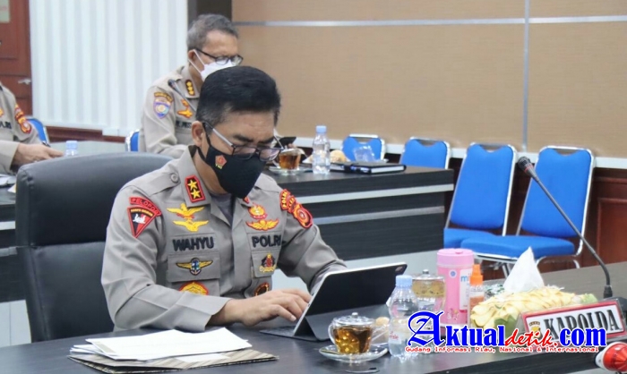 Kapolda Aceh Rapat Dengan Wakapolri Via Zoom Meeting