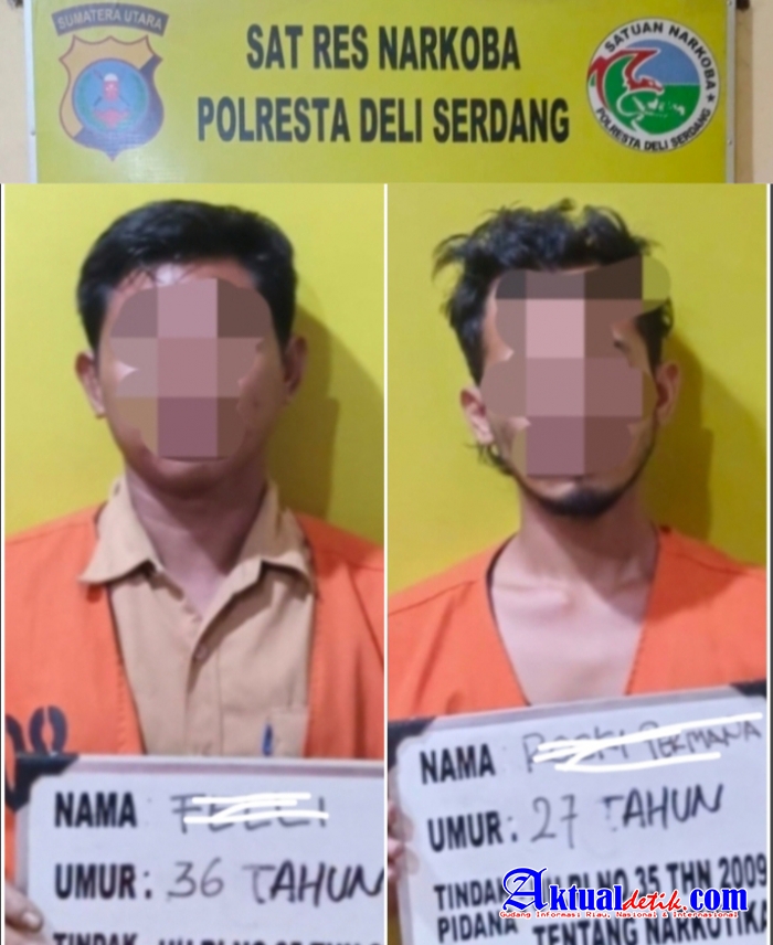 Unit Satnarkoba Polres Deli Serdang dan Polsek Pantai Labu Amankan Dua Pelaku Membawa Sabu- Sabu