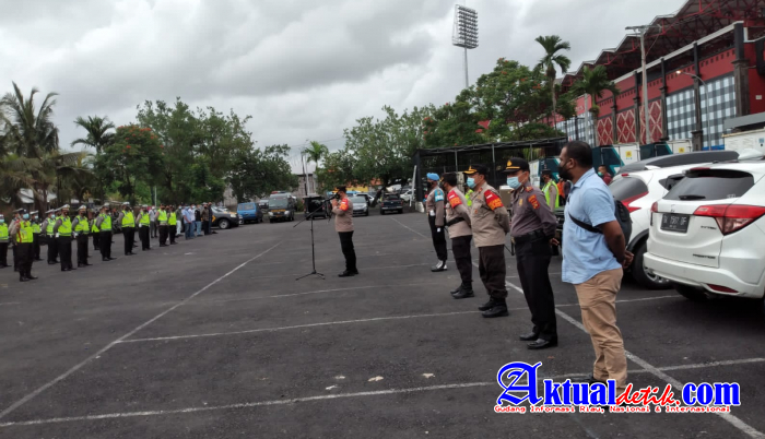 Kapolres Gianyar Pimpin Apel Pengamanan Laga Timnas Indonesia vs Timor Leste