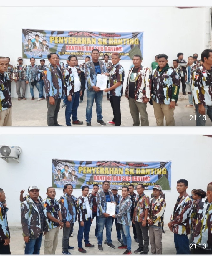 Ketua PAC IPK Marelan Adek Baung Berikan SK Mandat Kepada 5 Ranting Dan 11 Sub Ranting