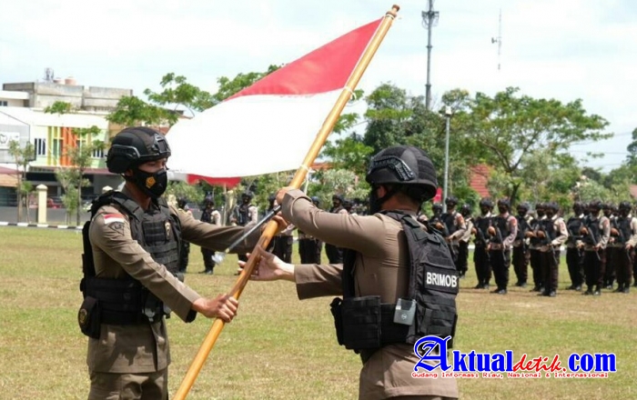 100 Personel Brimob BKO Polda Papua Berhasil Selesaikan Tugas