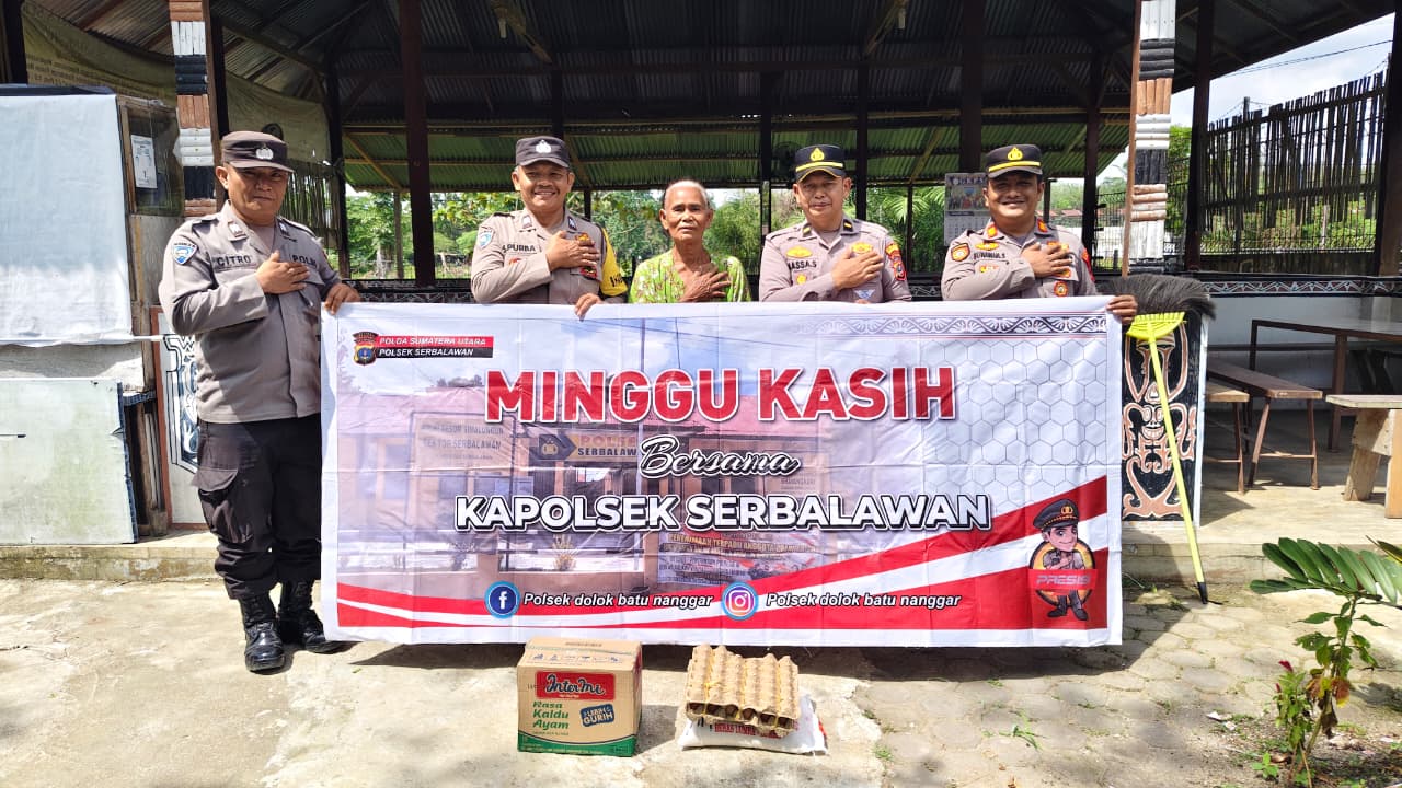 Jajaran Polsek Serbalawan Laksanakan Kegiatan Minggu Kasih
