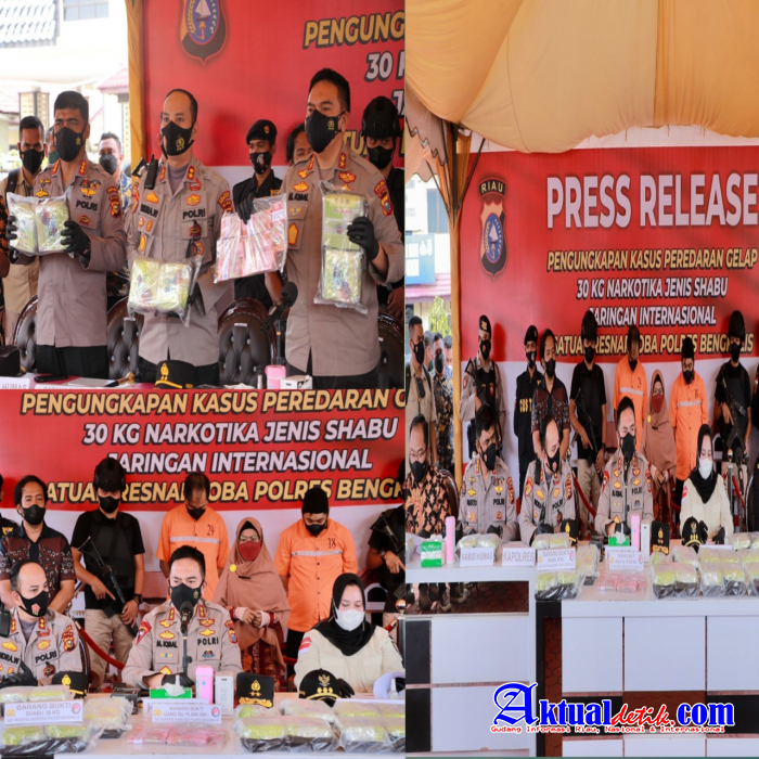 Polres Bengkalis Berhasil Ungkap Sabu 30 kg