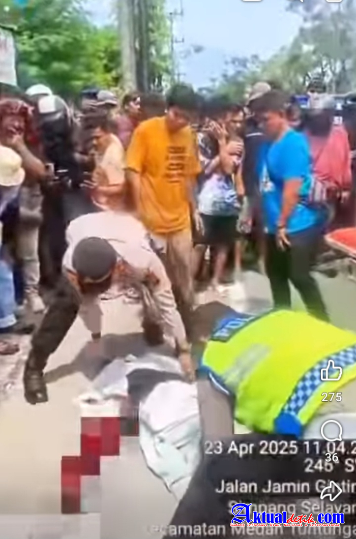 Aksi Kapolsek Medan Tuntungan Membantu Evakuasi Korban Kecelakaan di Jamin Ginting