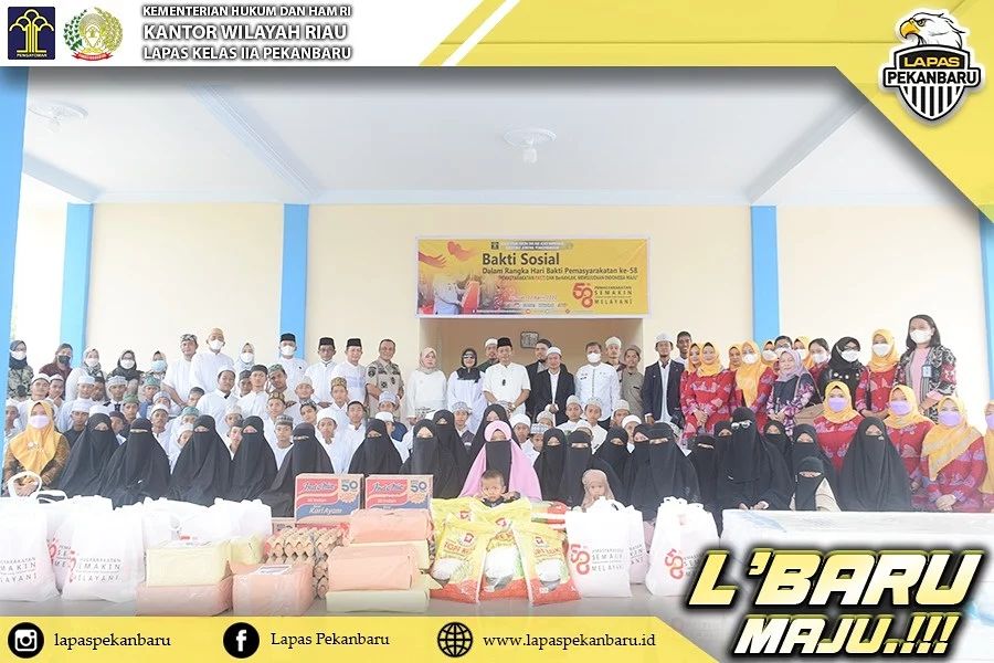 Beri Bantuan, Lapas Kelas II A Pekanbaru Bakti Sosial ke Pesantren