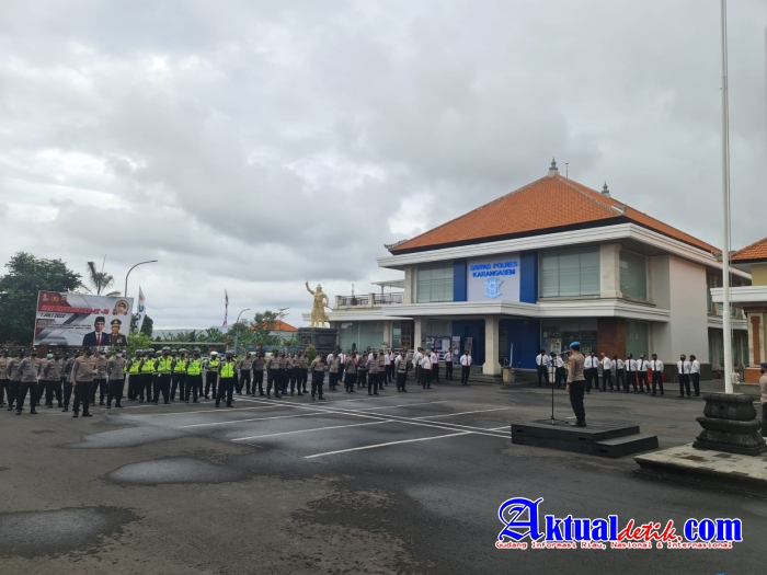 Pimpin Apel Pagi, Kasi Propam Polres Karangasem Tekankan Disiplin Diri Dalam Melaksanakan Tugas