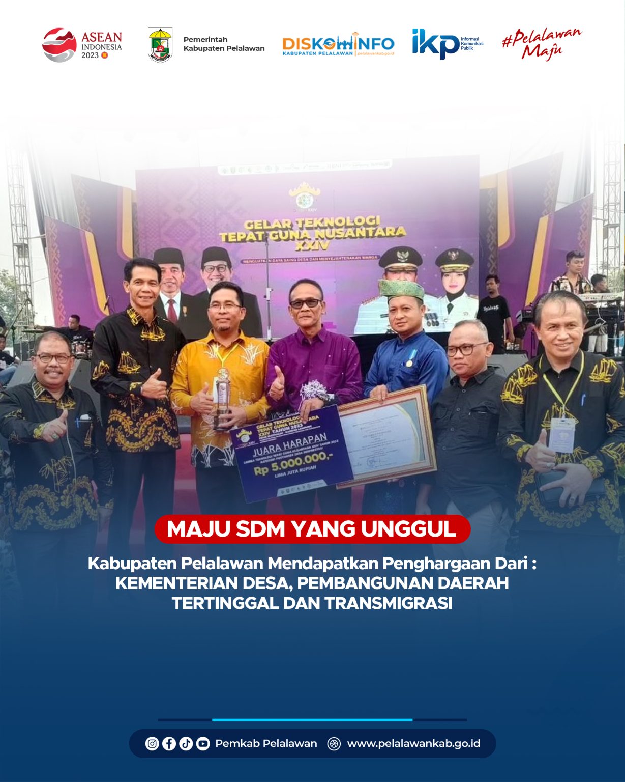 Kabupaten Pelalawan Raih Prestasi di Ajang Lomba GTTG Nusantara Tingkat Nasional