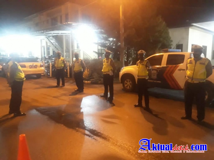 Cegah Penyebaran Covid19, Ditlantas Polda Banten Lakukan Patroli