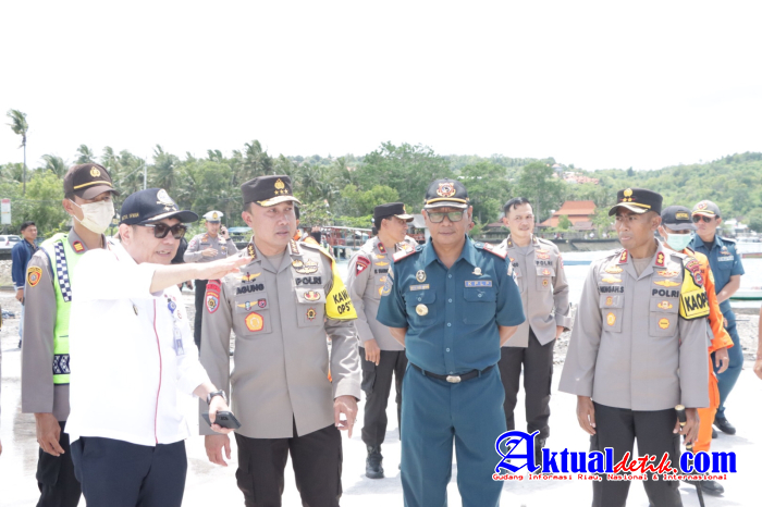 Kapolres Klungkung Dampingi Irwasum Polri dan Wakapolda Bali Kunjungi Pos Pam BanjarNyuh Nusa Penida
