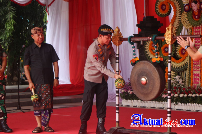 Kapolda Bali Hadiri Pagelaran Seni Baleganjur Meriahkan HUT ke-80 Kemerdekaan RI