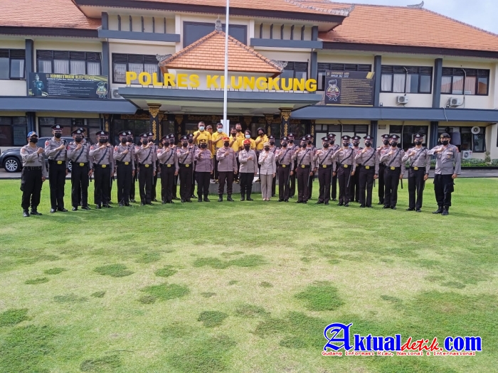 Wakapolres Klungkung Sambut KA SPN Polda Bali, Dalam Rangka Giat Wastor Siswa Latja Polri