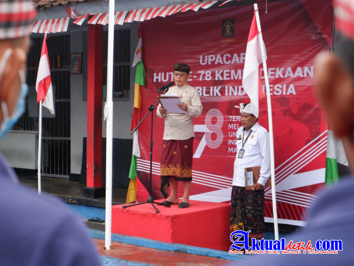 Berbalut Busana Bali, Rutan Gianyar Peringati HUT RI ke-78 Sekaligus Penyerahan Remisi Umum