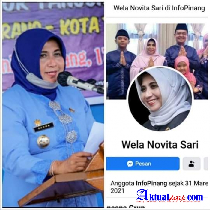 Akun FB Wela Novita Sari Gunakan Foto Walikota
