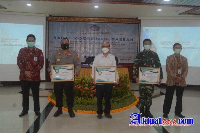 Kodam IX/Udayana Terima Penghargaan dari Dirjen Perbendaharaan Bali