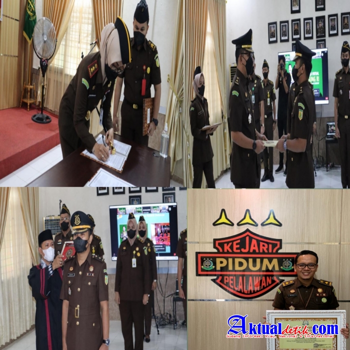Silpia Rosalina SH.MH Lantik Niky Junies Mero sebagai Kasipidum Kejari Pelalawan yang baru