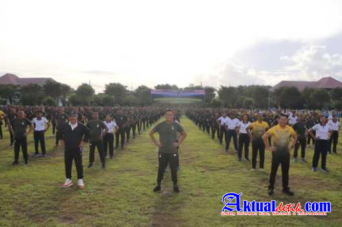 Perkuat Sinergitas, Kodam IX/Udayana dan Polda Bali Gelar Olahraga Bersama