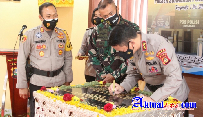 Kapolda Bali Resmikan Pembangunan Pos Polisi Pancasari Dilanjutkan Dengan Persembahyangan